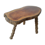 Brutalist wooden coffee table