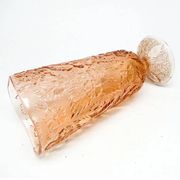 Vase rétro, verre rose, Ząbkowice, Pologne, années 1970