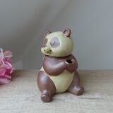 Vintage Authentic Zoomorphic Panda Teapot in Japanese Stoneware