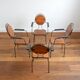 Suite de 4 chaises de jardin vintage 1950