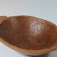 Vintage wooden fruit bowl hand-carved.