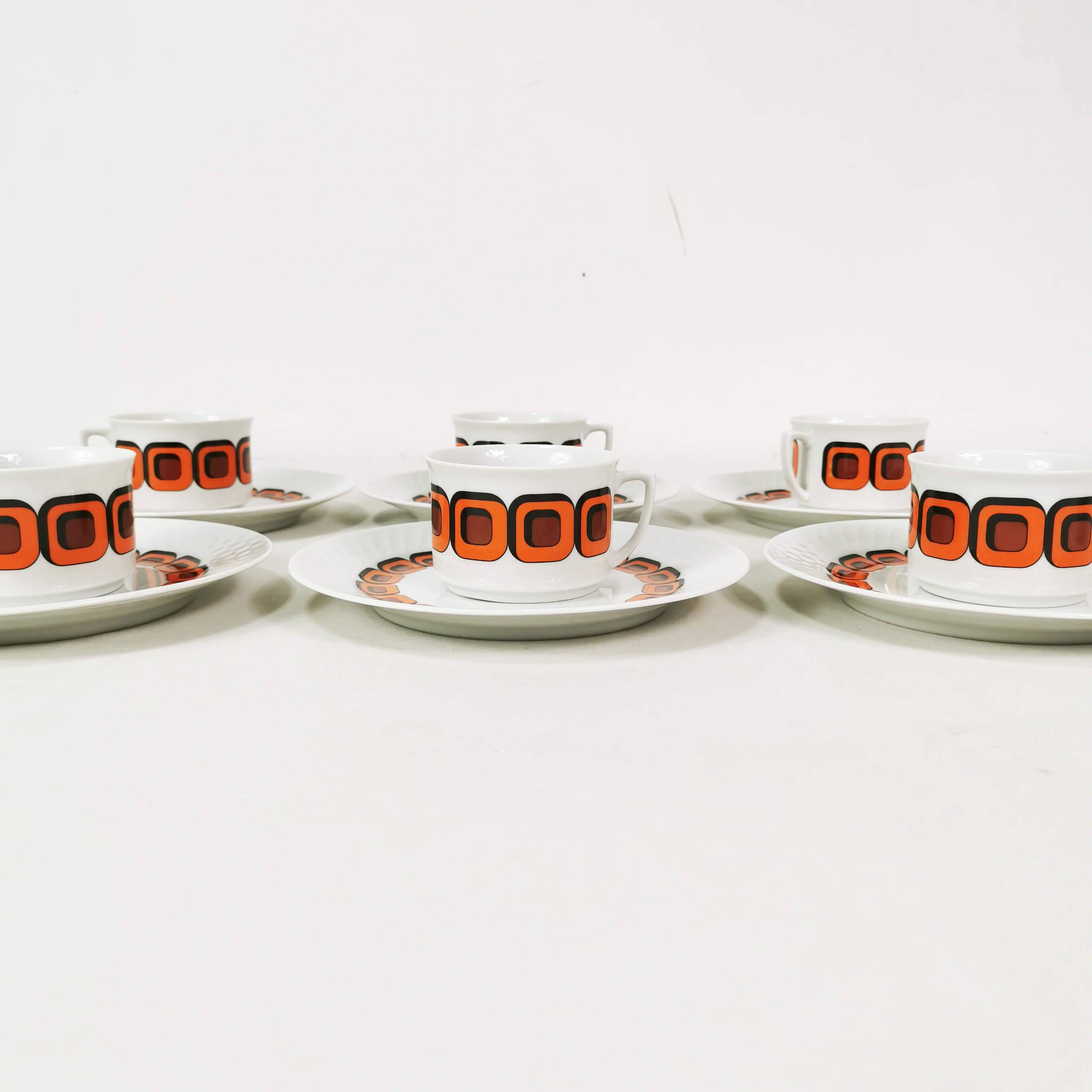 Space age coffee and tea set, Schirnding, Germany, 1970s.