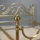 Antique double bed with brass decorations, Italy, 20th century