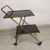 Vintage brass folding dessert