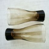 Series of 12 blown glass glasses