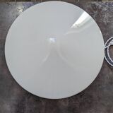Ancien grand plafonnier skyscraper lampe à poser opaline Bahaus Art déco 1930 Ø 31 cm