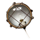 Industrial porthole wall light in Bakelite with glass globe.