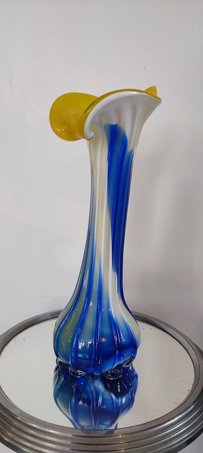 Murano Calla Lily Blown Glass Vase 60s-70s