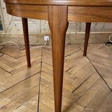 Scandinavian Style Extendable Round Teak Table -