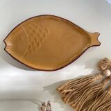 Handmade glazed stoneware platter dish