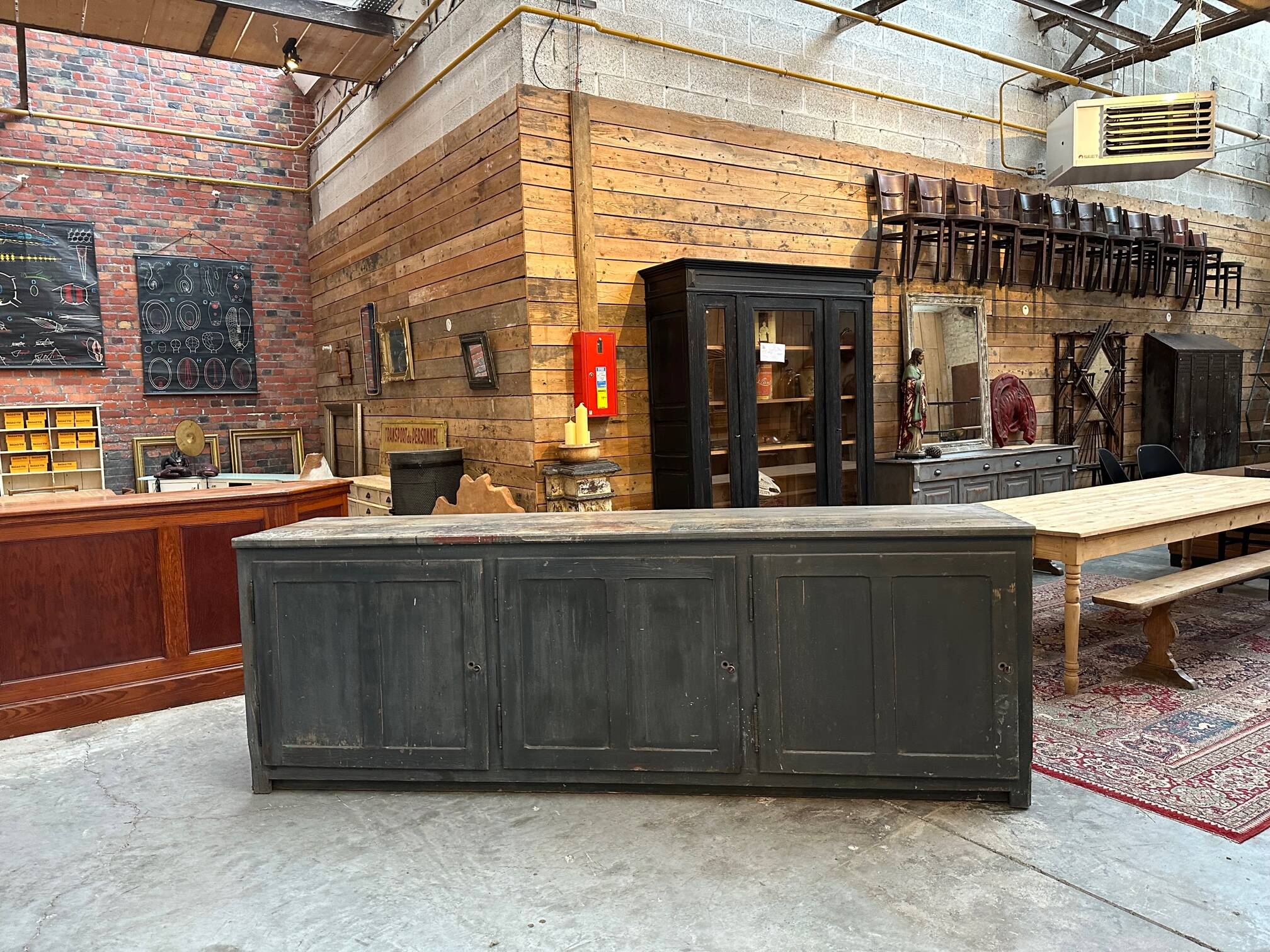 Large 20th century workshop furniture