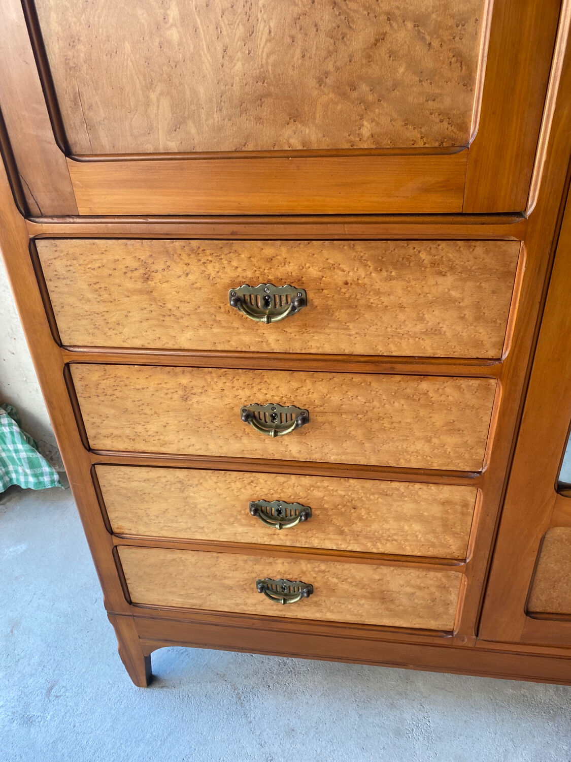 Art Deco hotel-style Parisian wardrobe chest or