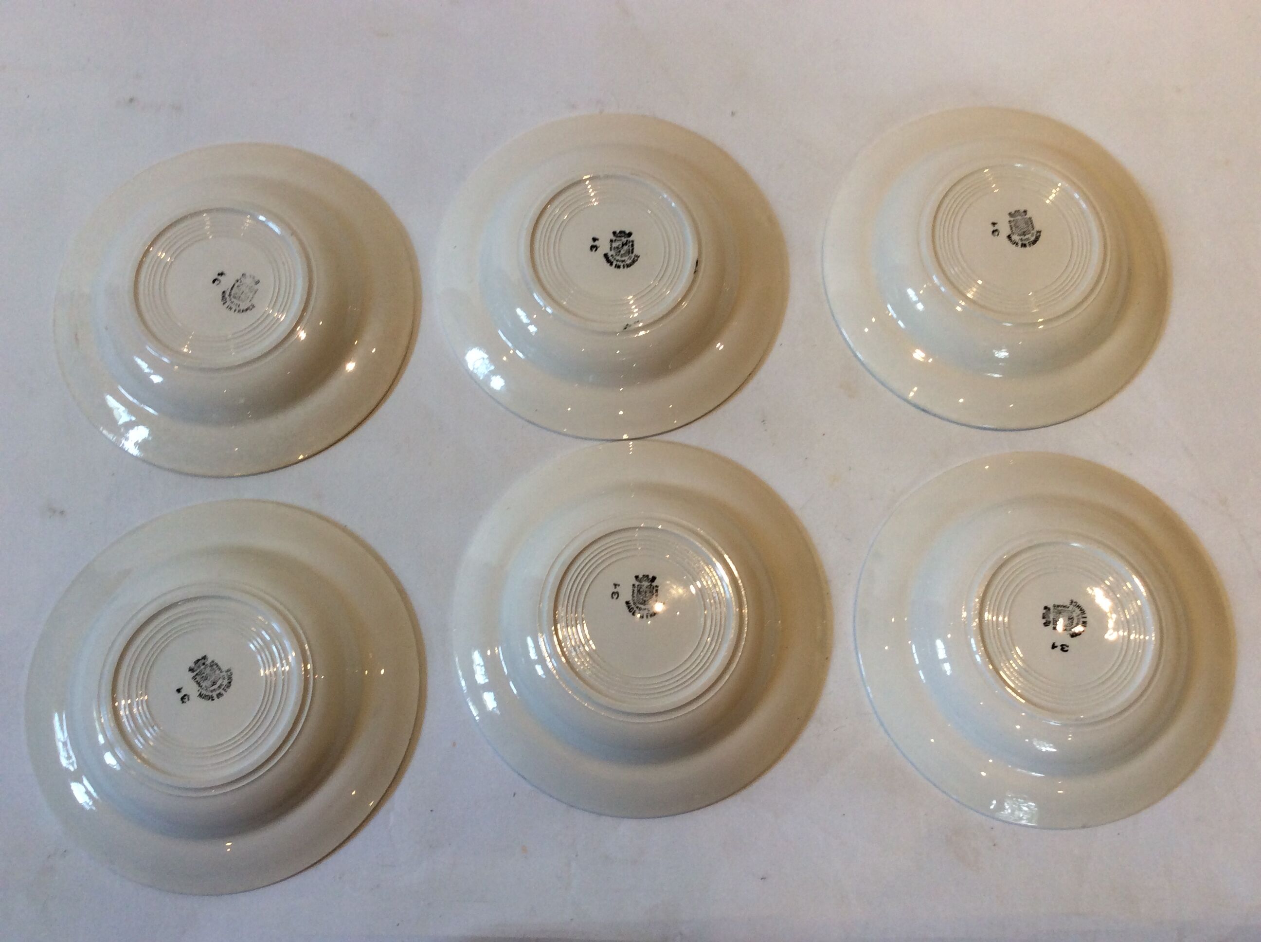 6 Basque soup plates