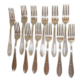Fork art deco metal silver brand The world hallmark