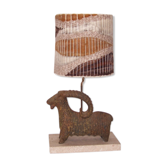 Zoomorphic lamp ram - 60s - 70s