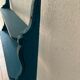 Blue wooden wall shelf