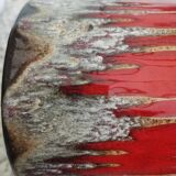 Vase vintage Scheurich poterie ouest-allemande LoRa Zig-Zag Fat Lava, 1970