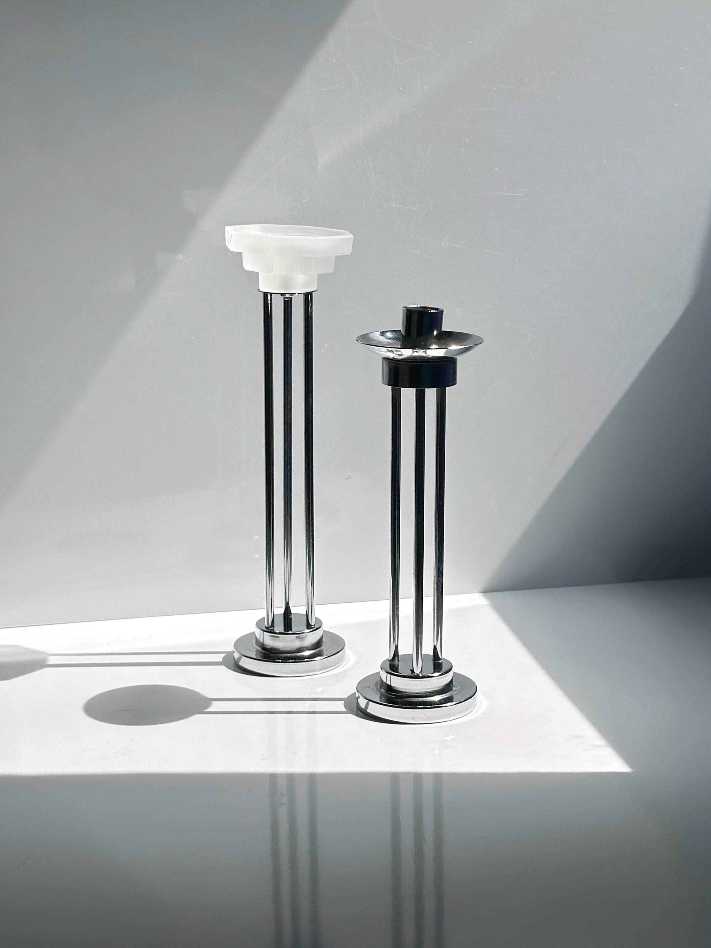 Pair of 2 candleholders - Art Deco Revival - 1980s