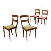 Chaises anciennes en hêtre et acajou, France, XIXe siècle