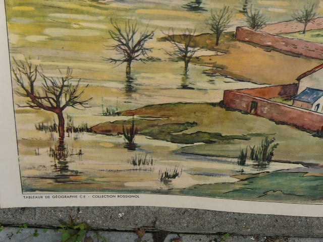 School poster Rossignol editions N° 31 and 32 The flood and the estuary