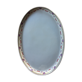 Oval porcelain dish with flower decoration