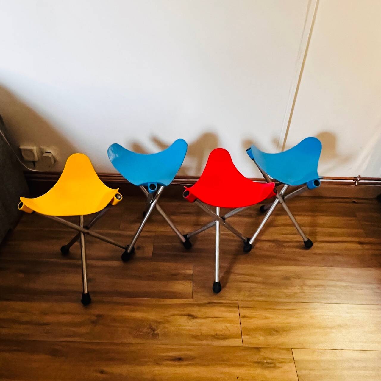 Set of 4 LALLEMAND stools