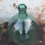 Dame jeanne bouteille jarre ancienne en verre vert