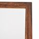 Old rectangular wooden mirror, frame decorated with edges