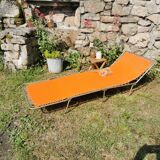 Deck chair, vintage lafuma camp bed