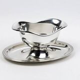 Christofle silver-plated gravy boat – in the style of the Vendôme Filet model