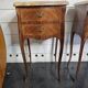 Pair of Louis XV style curved bedside tables in marquetry