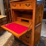 Louis XV style solid cherry wood secretary
