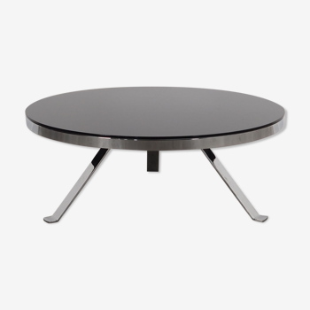 Table basse ronde, design danois, années 1970, fabriquée au Danemark