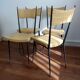 Chairs Colette gueden metal and vintage skaï