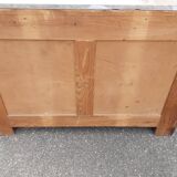 Art deco chest of drawers in oak and marble