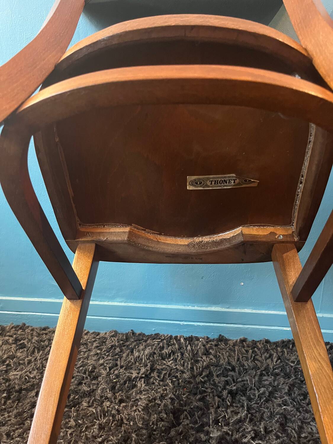 Paire chaise bistrot bois Thonet année 50/60