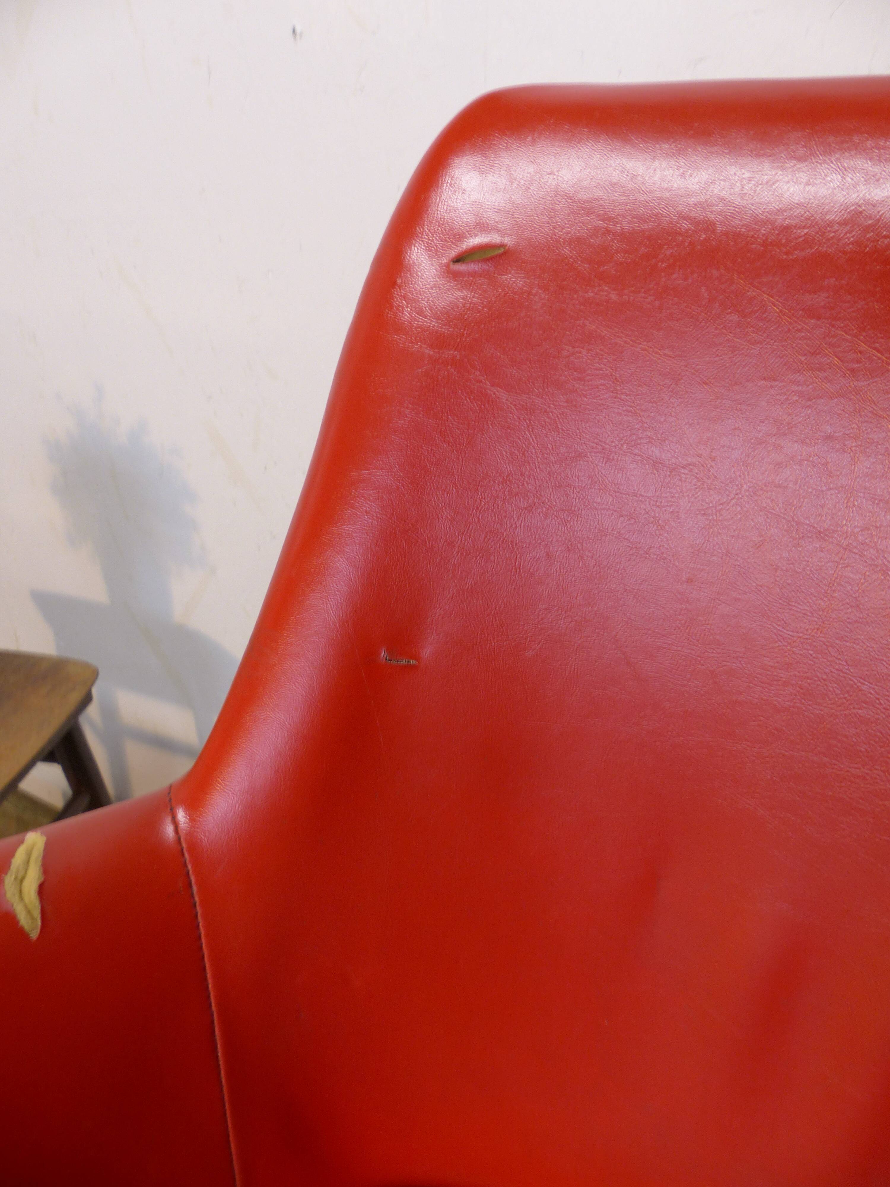 Faux leather office armchair