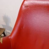 Faux leather office armchair