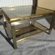 Table bout de canapé acier bicolore Guy Lefèvre Maison Jansen an 70