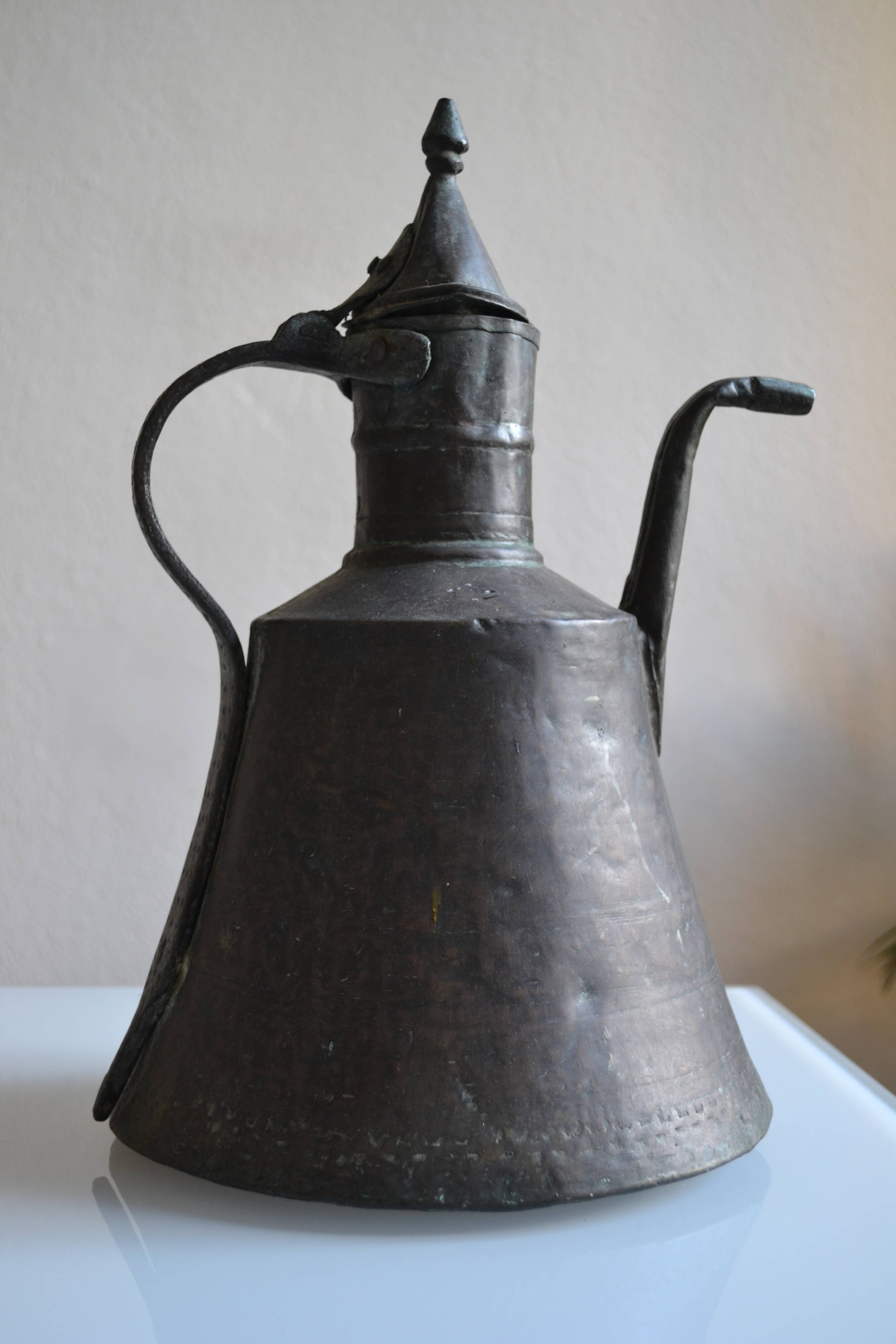 Ottoman copper jug Islamic Art 19th century