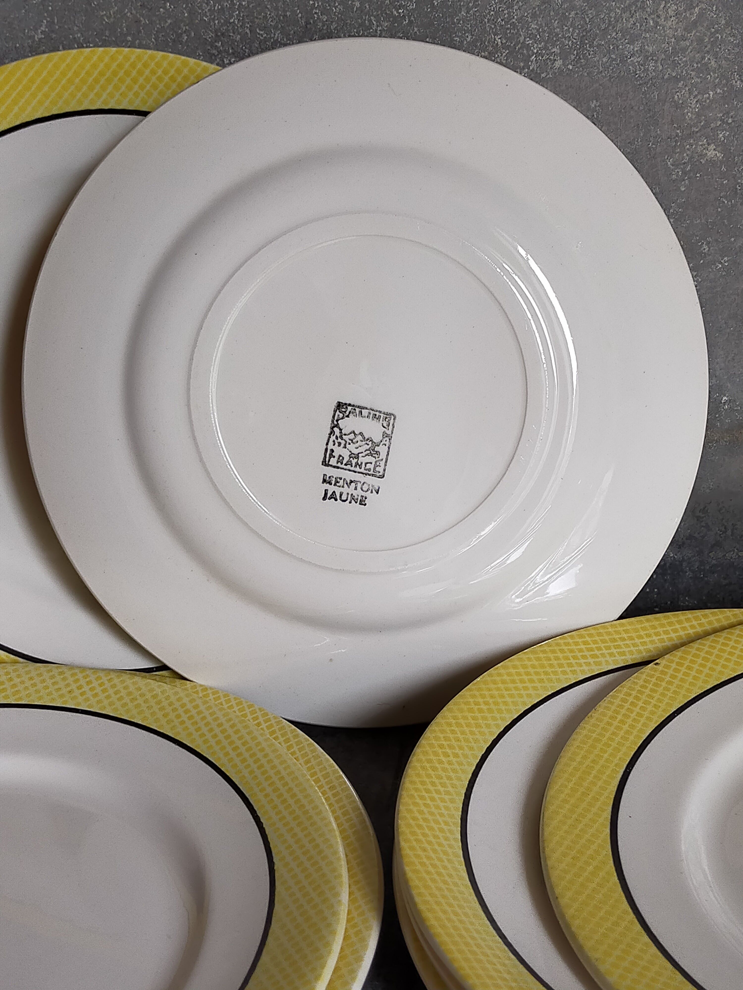 Eight dessert plates from Salins service "Menton" 50s