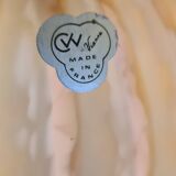 polished brass lamp 1970 glass paste lampshade vianne 56x35 elec ok