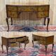 1930s Chippendale Burl Walnut Desk
