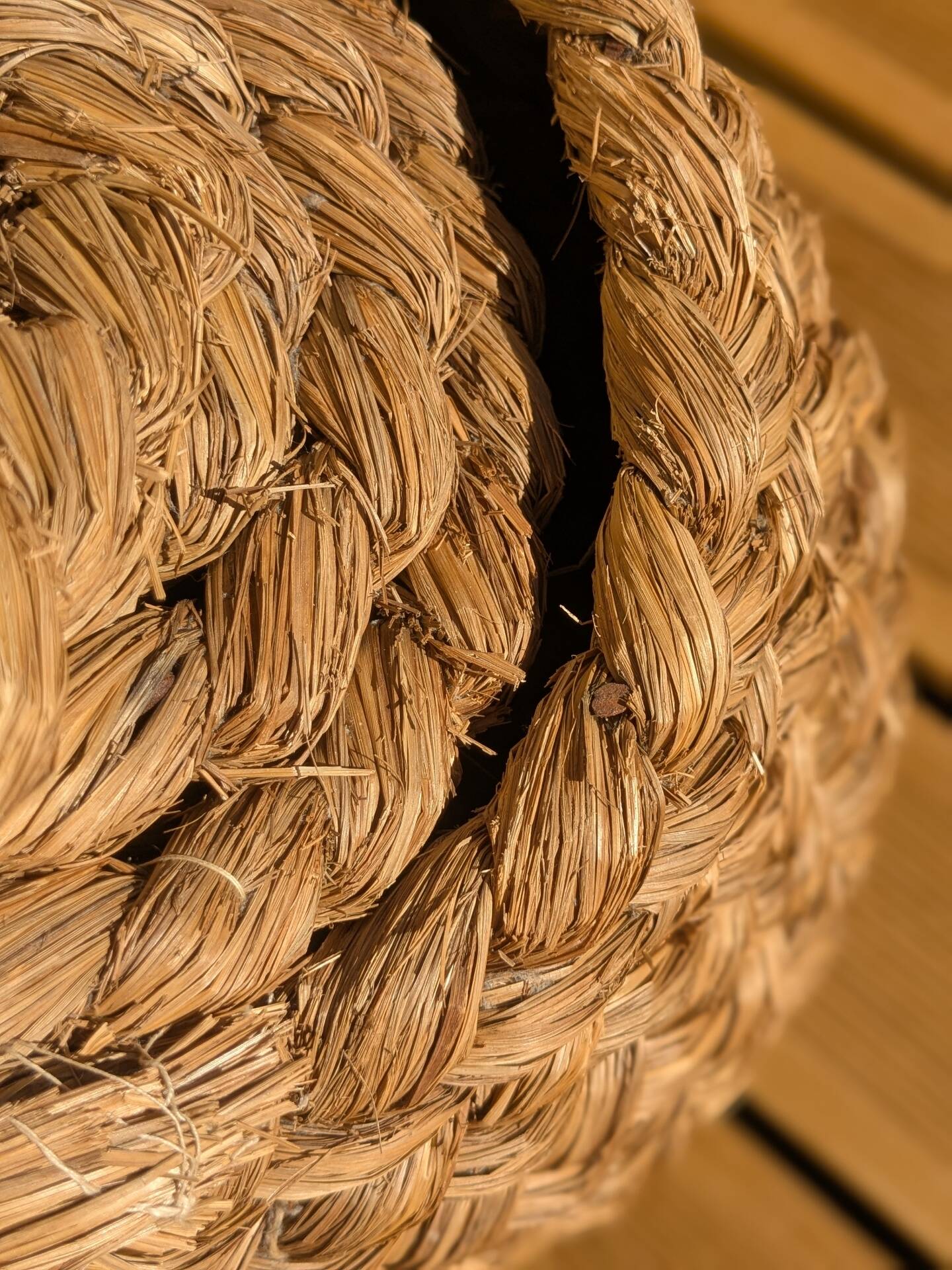 Old straw basket