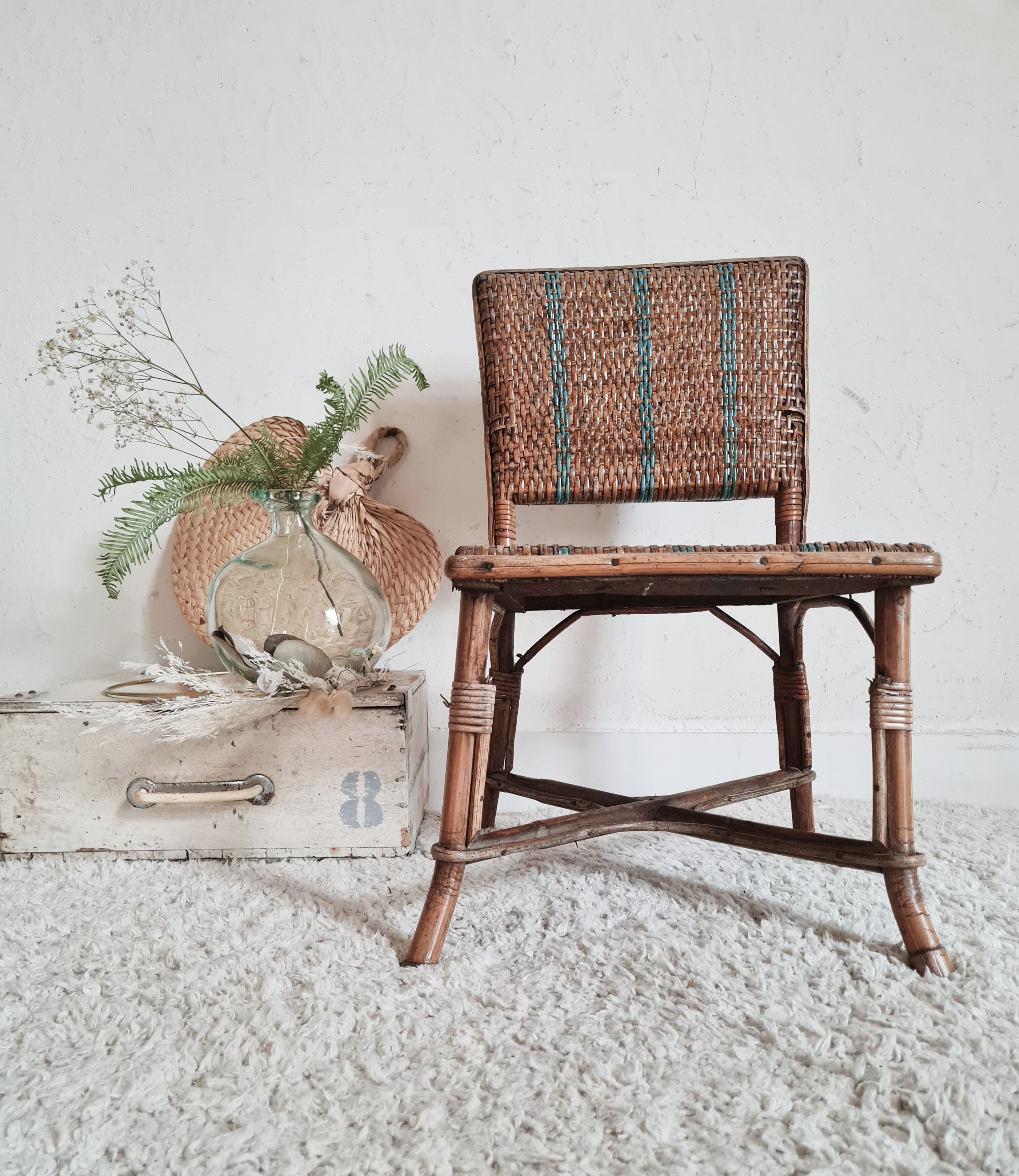 Old bamboo child chair