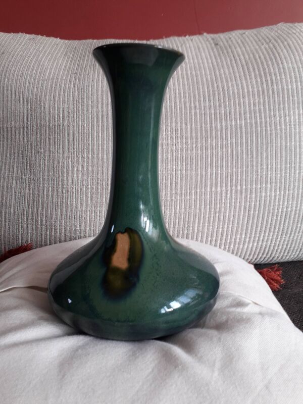 Vase vintage en céramique au décor très original