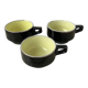 3 cups of black & yellow bistro coffee from Salès, France