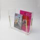 Vintage lucite magazine stand, Hollywood Regency 1970s