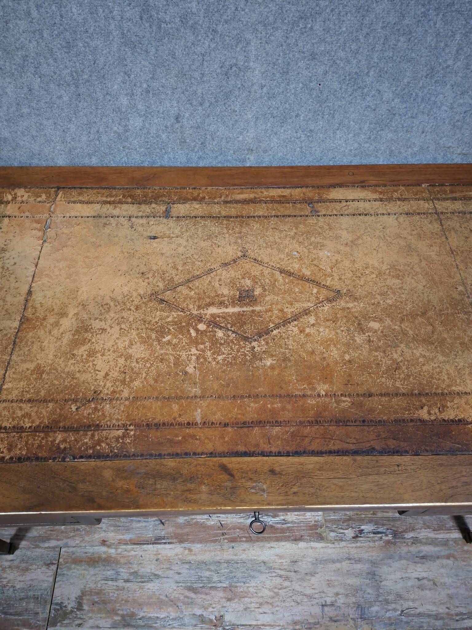 Louis XVI flat desk in mahogany