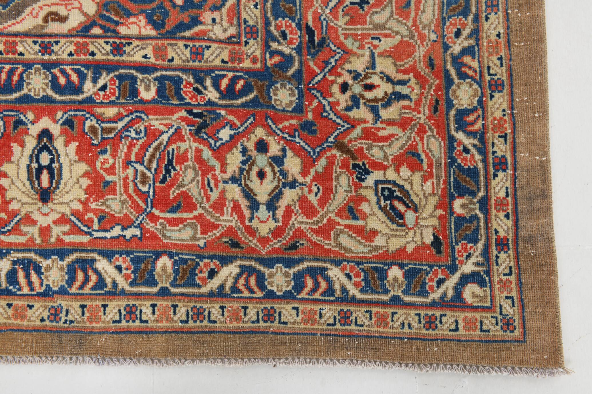 Grand Tapis Persan Ancien 300x397 cm, Médaillon et Motifs Floraux